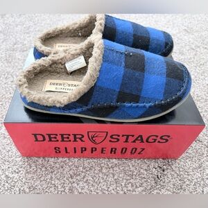 Deer Stags Lil Nordic Blue/Black Plaid Footwear